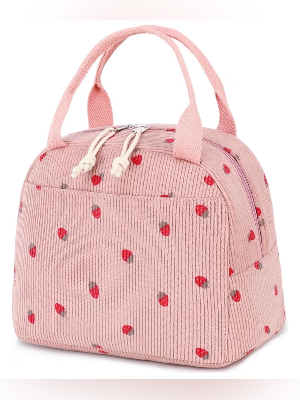 Lunch Bag for Women Cute Corduroy Lunch Tote Bags Reusable Insulated